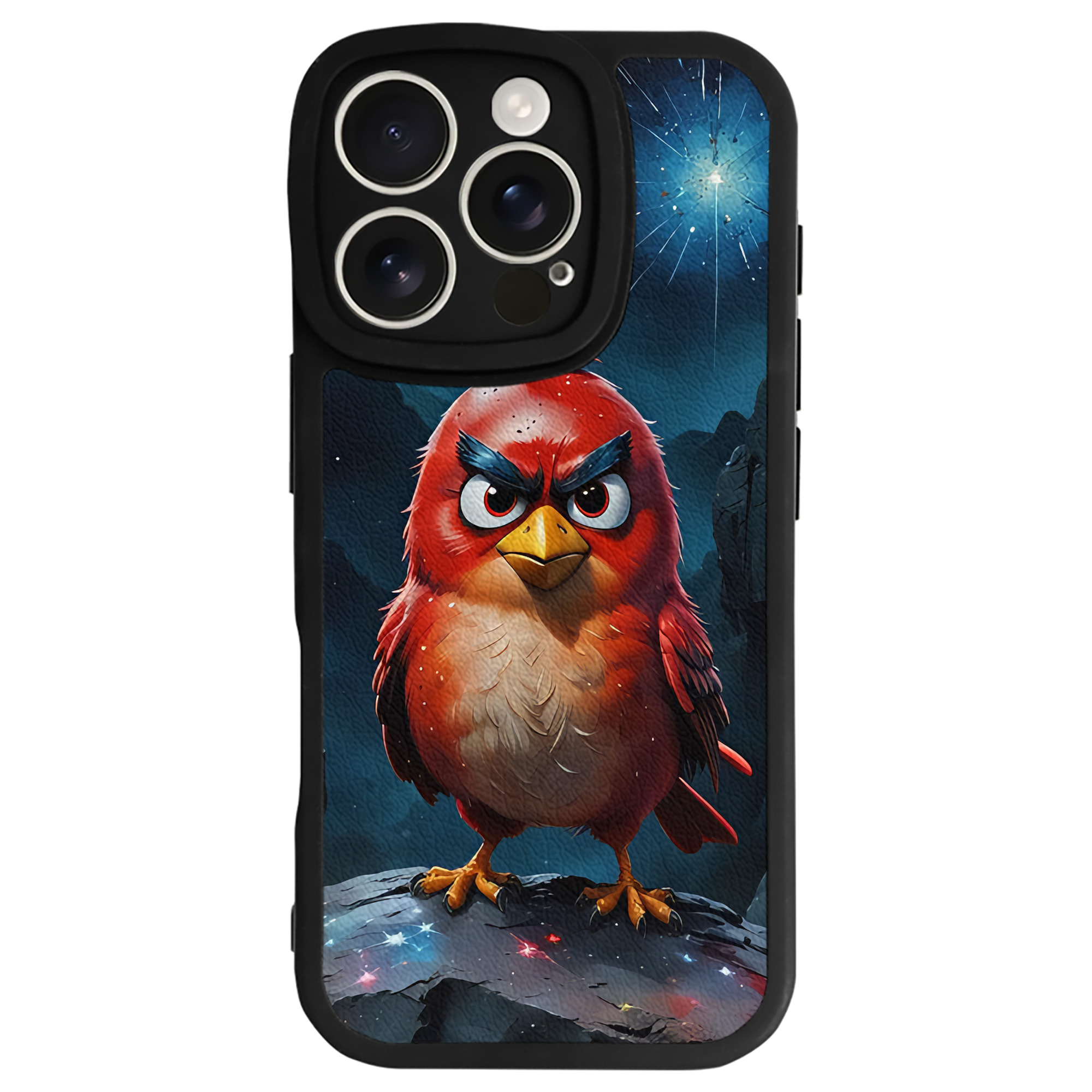 （画像用） Angry Birds アングリーバード 【iPhone 16シリーズ対応】シリコンスマホケース（レザー調） 材質：シリコン